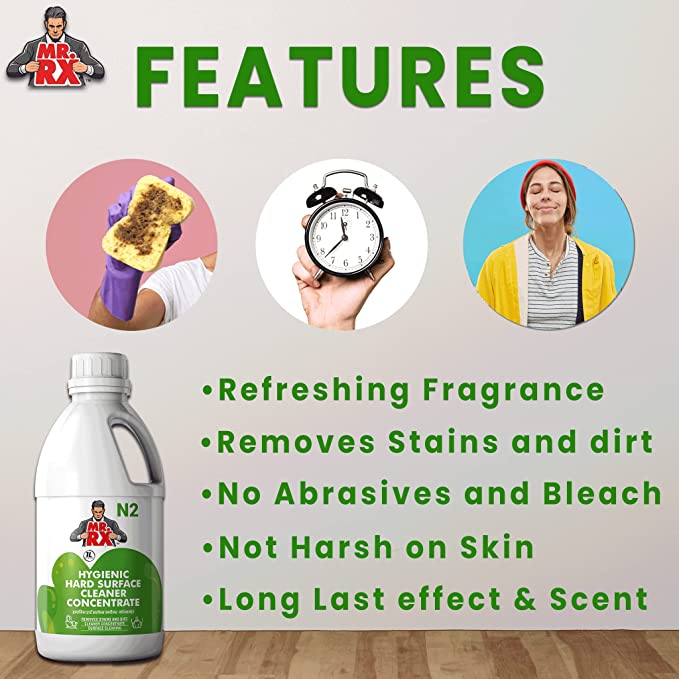 Mr. RX N2 Hygienic Hard Surface Cleaner Concentrate - Zyax.in