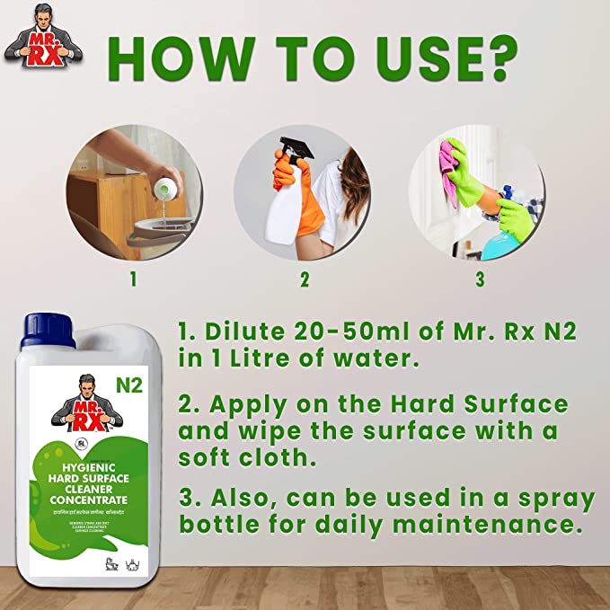 Mr. RX N2 Hygienic Hard Surface Cleaner Concentrate - Zyax.in